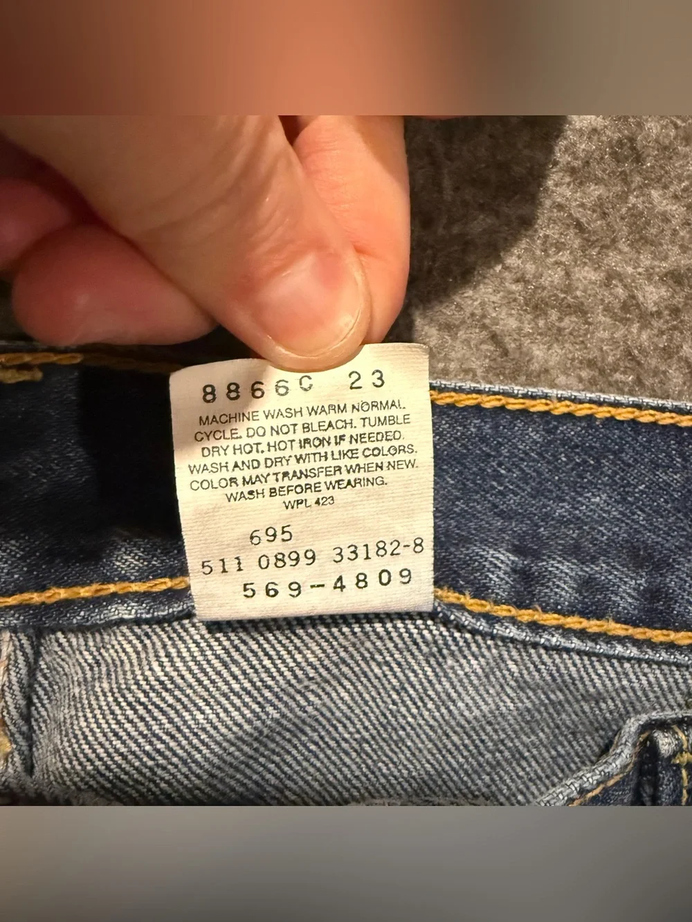 Levis 569 Vtg 90s Dry Goods Jeans Men’s 38x30 blue Straight USA Made Cotton Nice